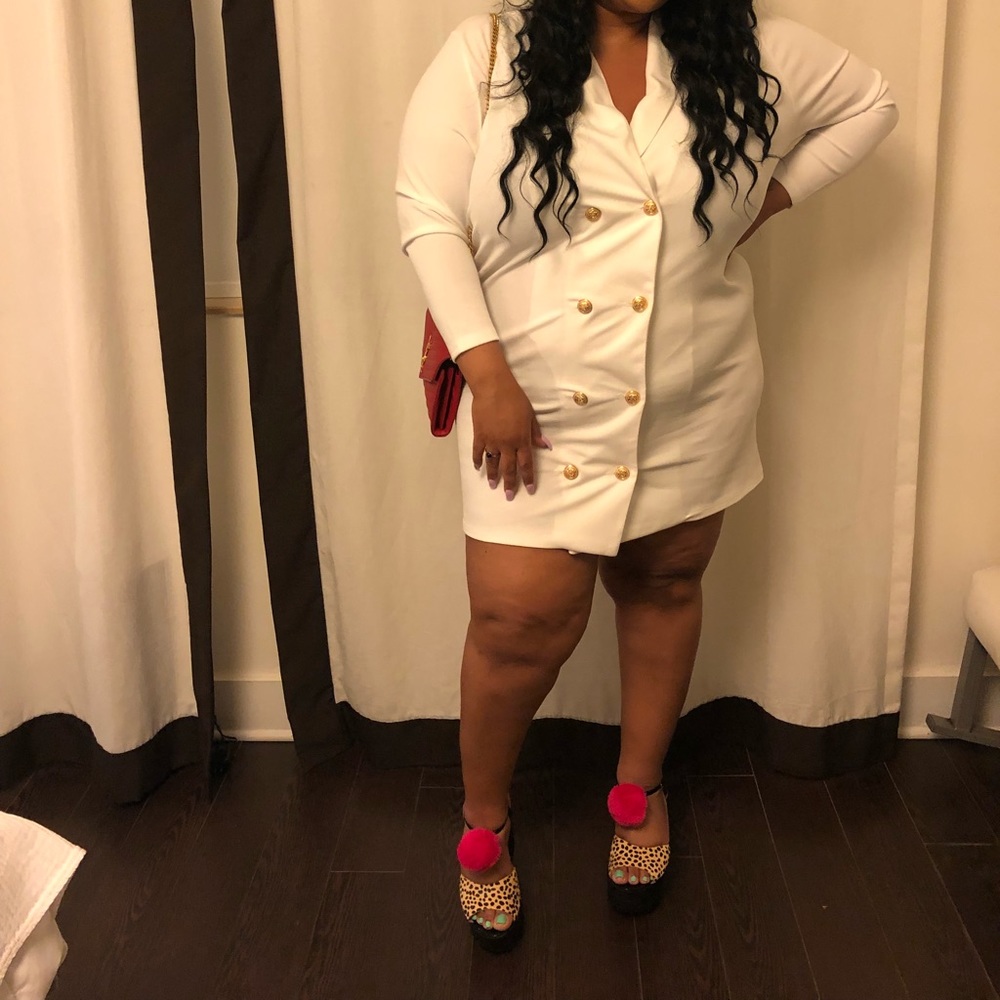 White Tuxedo Dress